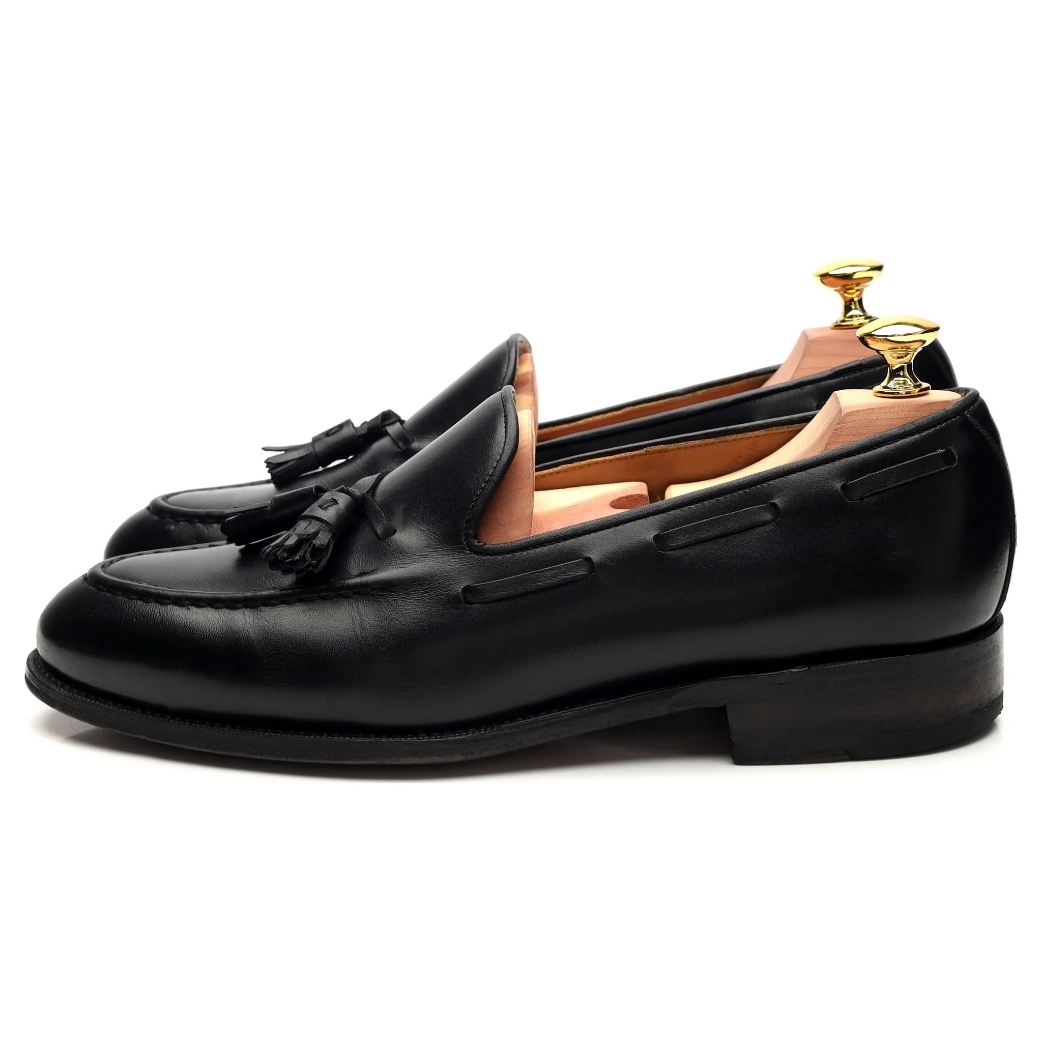 '101381' Black Leather Tassel Loafer UK 7