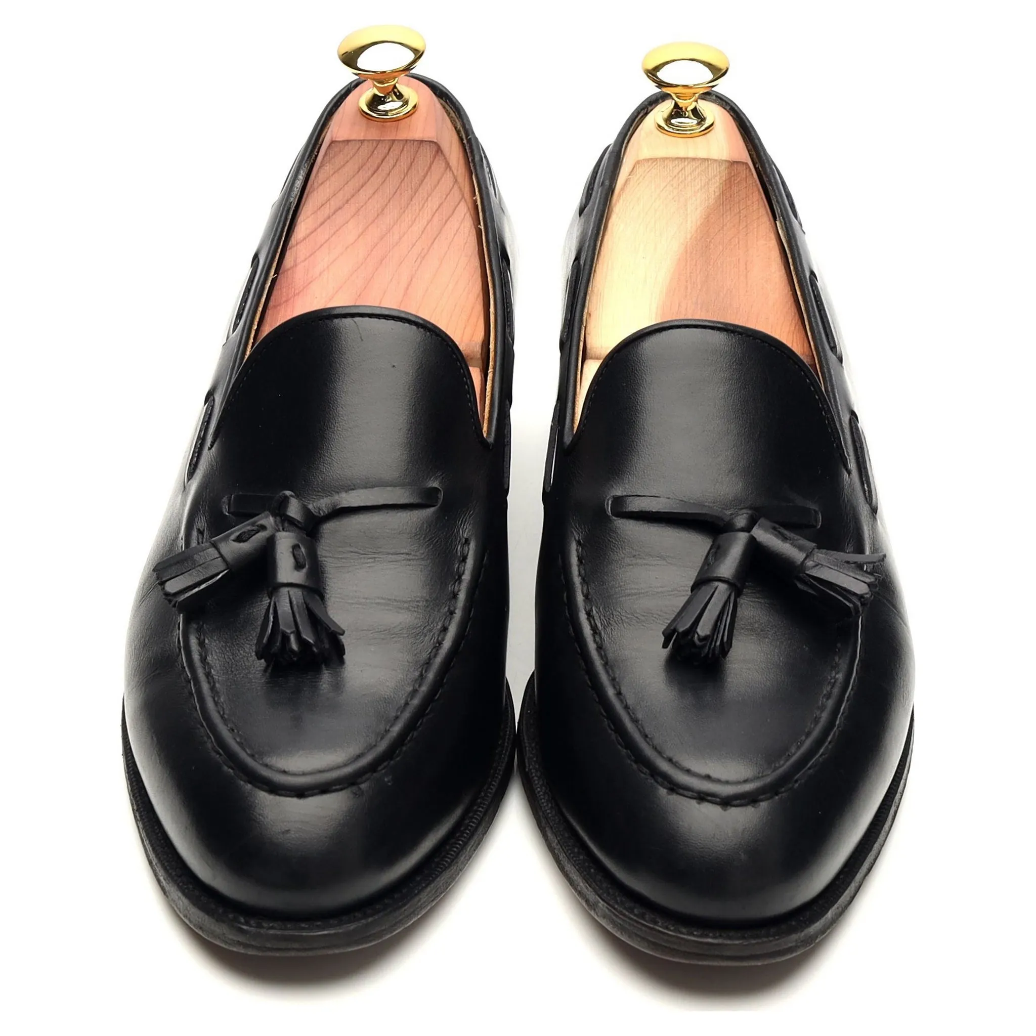 '101381' Black Leather Tassel Loafer UK 7