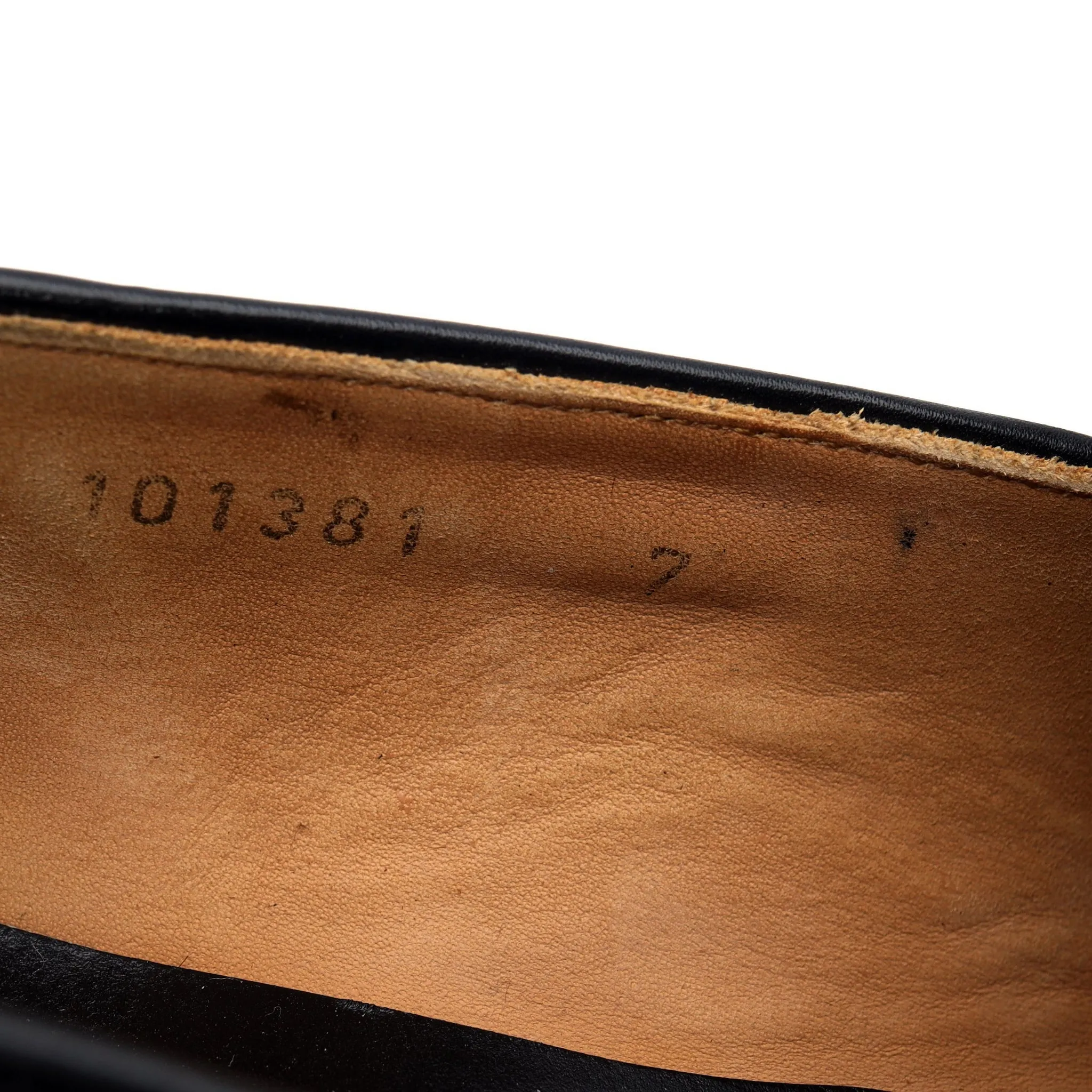 '101381' Black Leather Tassel Loafer UK 7