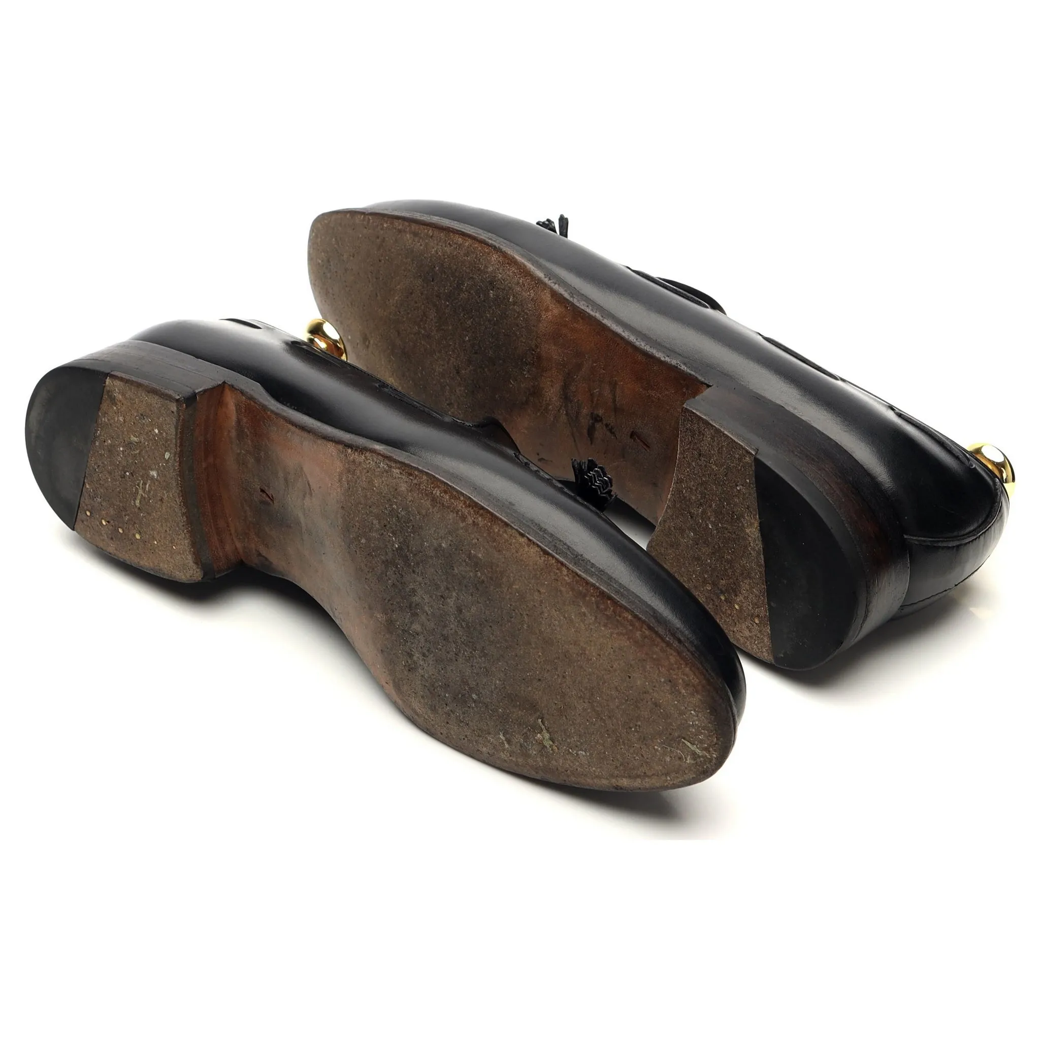'101381' Black Leather Tassel Loafer UK 7