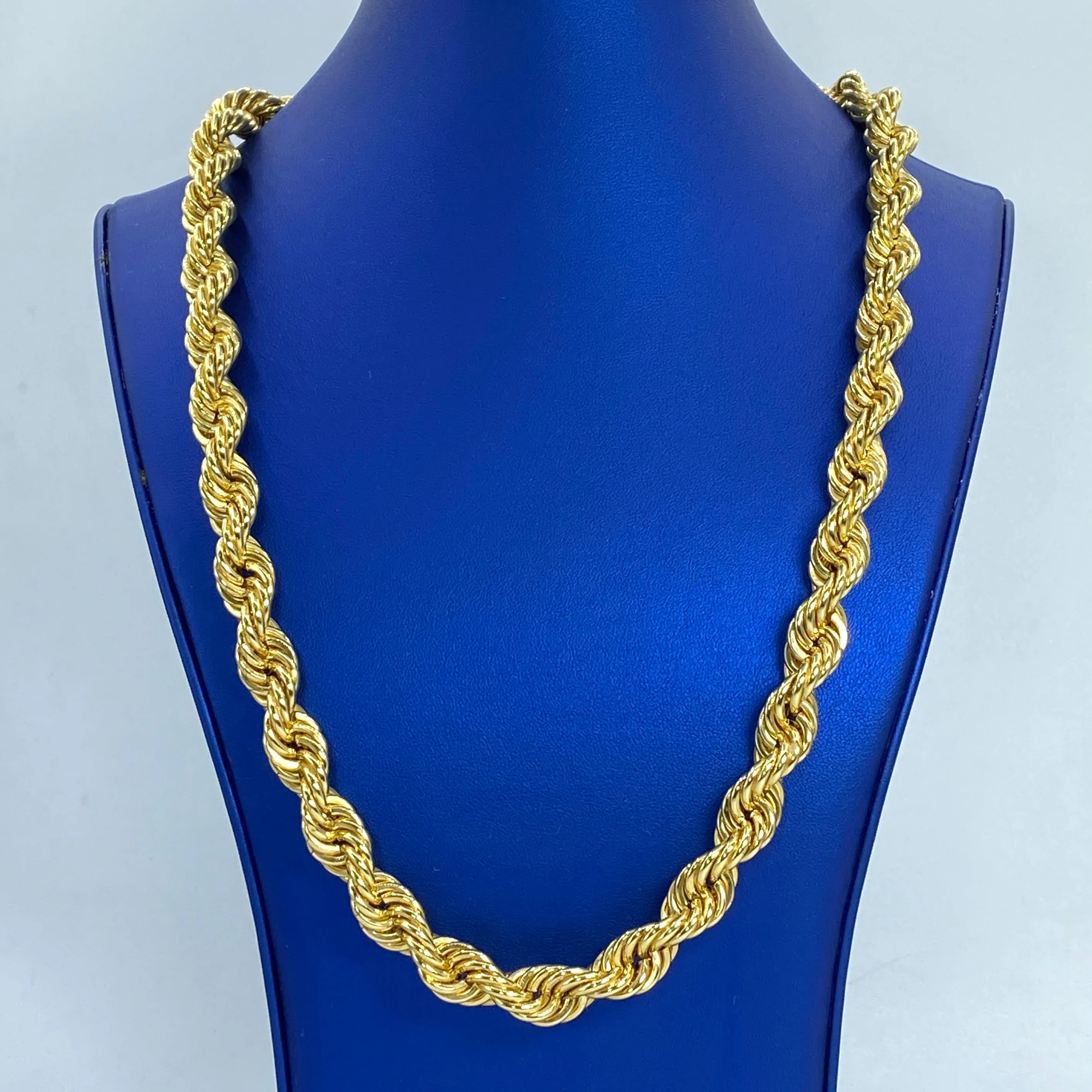 14K 12MM Bold Rope Chain 26"