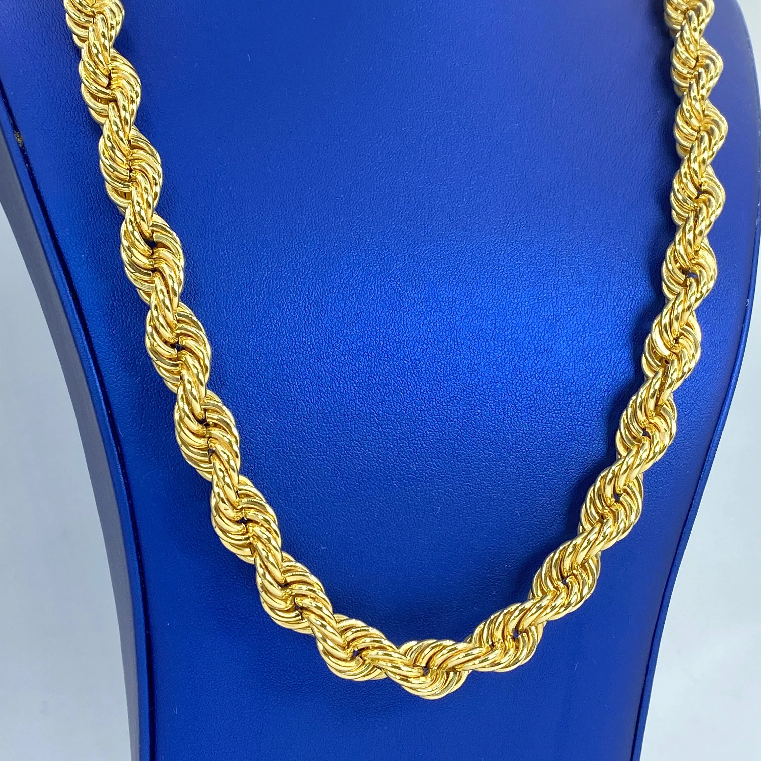 14K 12MM Bold Rope Chain 26"
