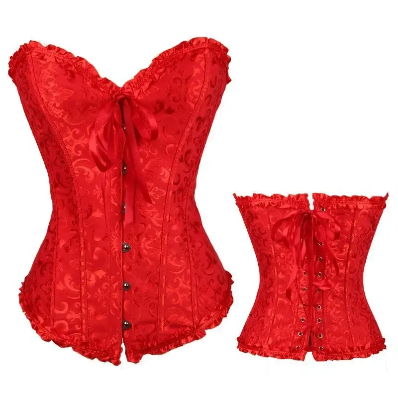 5XL Sexy Slimming Corsets Waist Trainer Body Shaper Fajas Gothic Corset Lace Up Boned Corselete Shapewear Women Clothes Plus Size