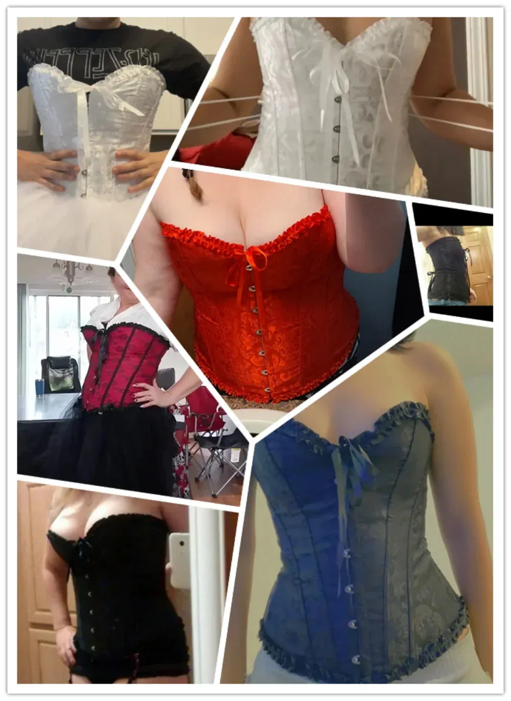 5XL Sexy Slimming Corsets Waist Trainer Body Shaper Fajas Gothic Corset Lace Up Boned Corselete Shapewear Women Clothes Plus Size