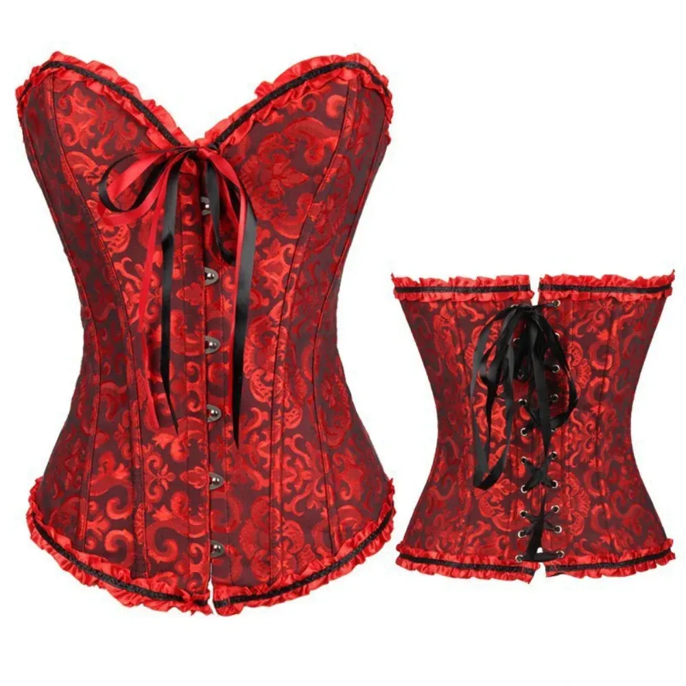 5XL Sexy Slimming Corsets Waist Trainer Body Shaper Fajas Gothic Corset Lace Up Boned Corselete Shapewear Women Clothes Plus Size