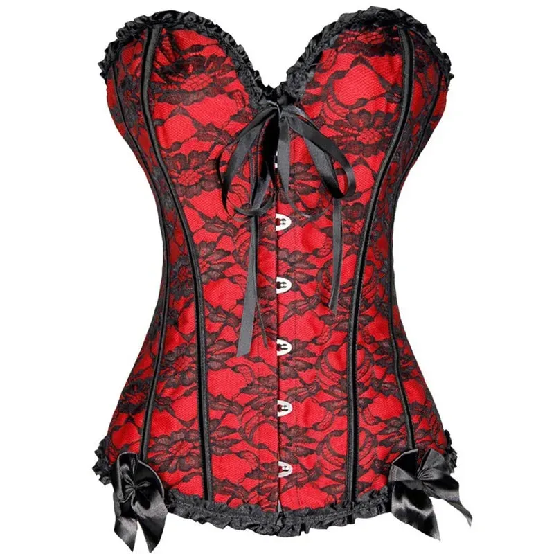 5XL Sexy Slimming Corsets Waist Trainer Body Shaper Fajas Gothic Corset Lace Up Boned Corselete Shapewear Women Clothes Plus Size
