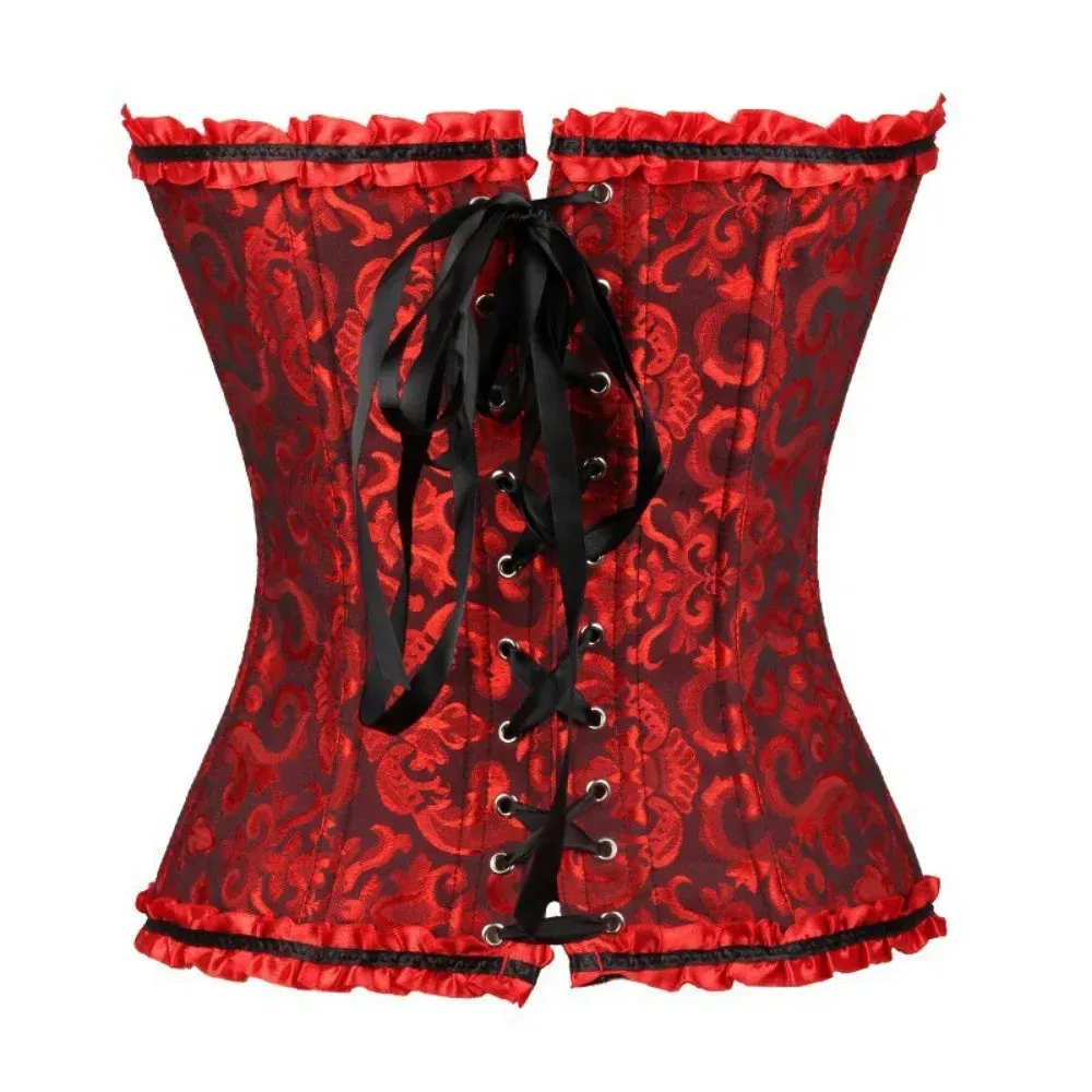 5XL Sexy Slimming Corsets Waist Trainer Body Shaper Fajas Gothic Corset Lace Up Boned Corselete Shapewear Women Clothes Plus Size