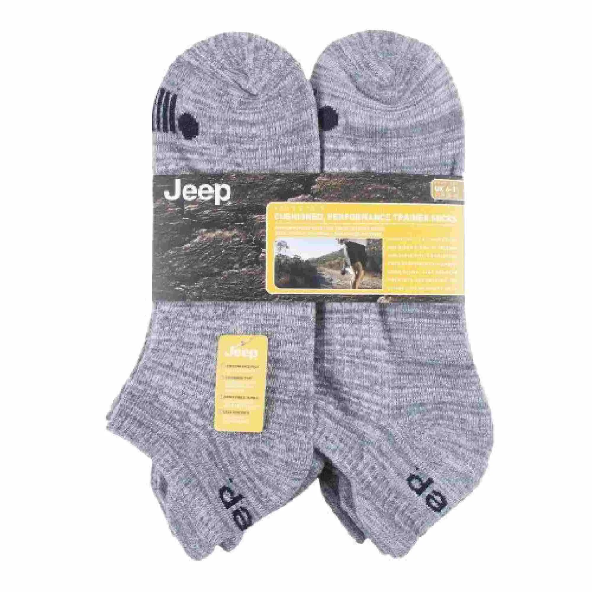6 Pack Mens Cotton Cushioned Sport Ankle Trainer Socks for Running