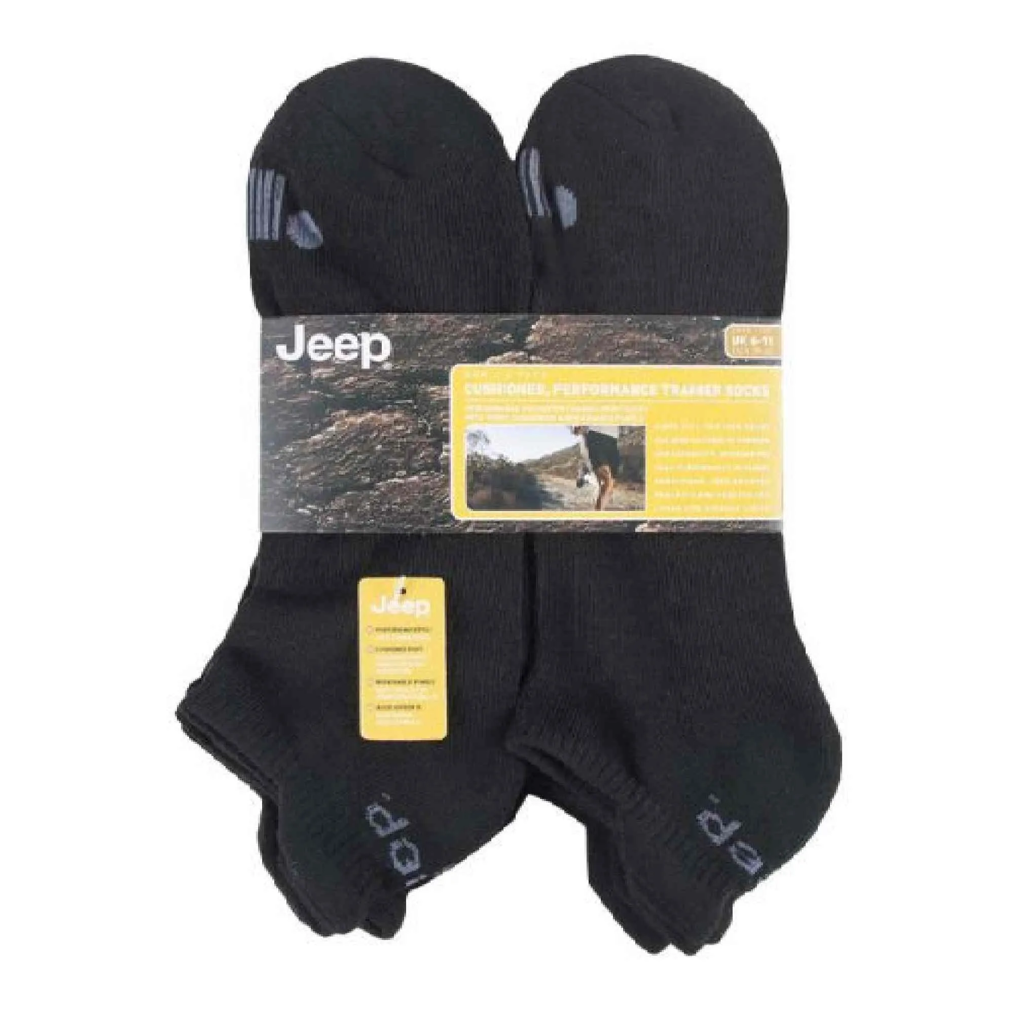 6 Pack Mens Cotton Cushioned Sport Ankle Trainer Socks for Running