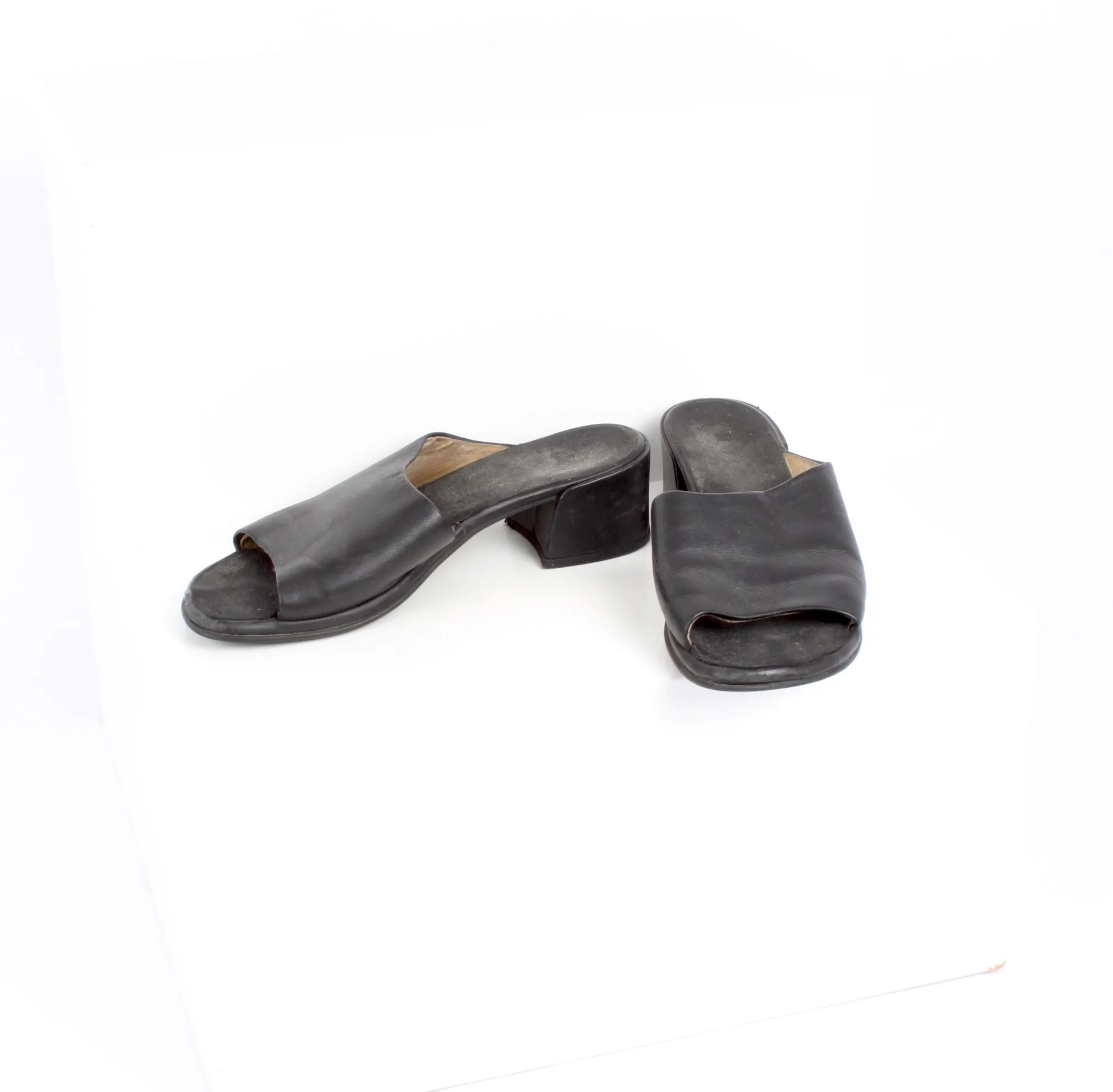90s leather slides