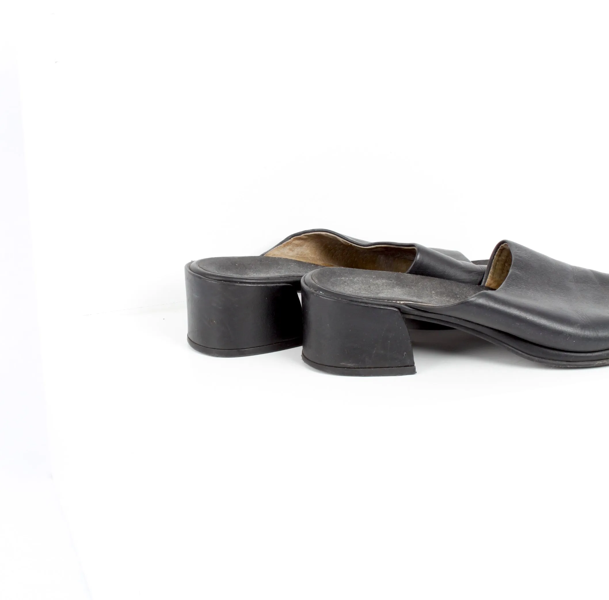 90s leather slides