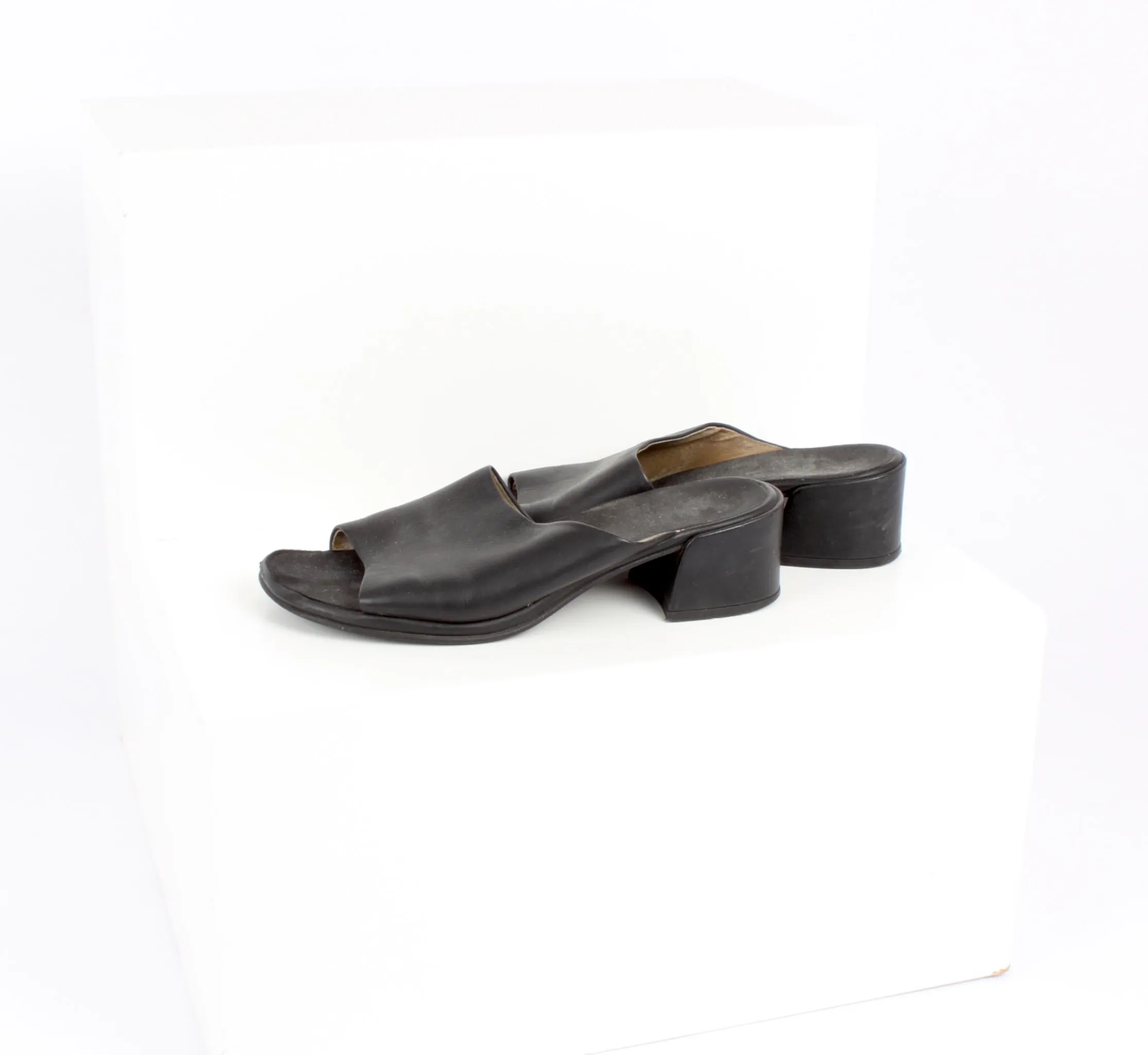 90s leather slides