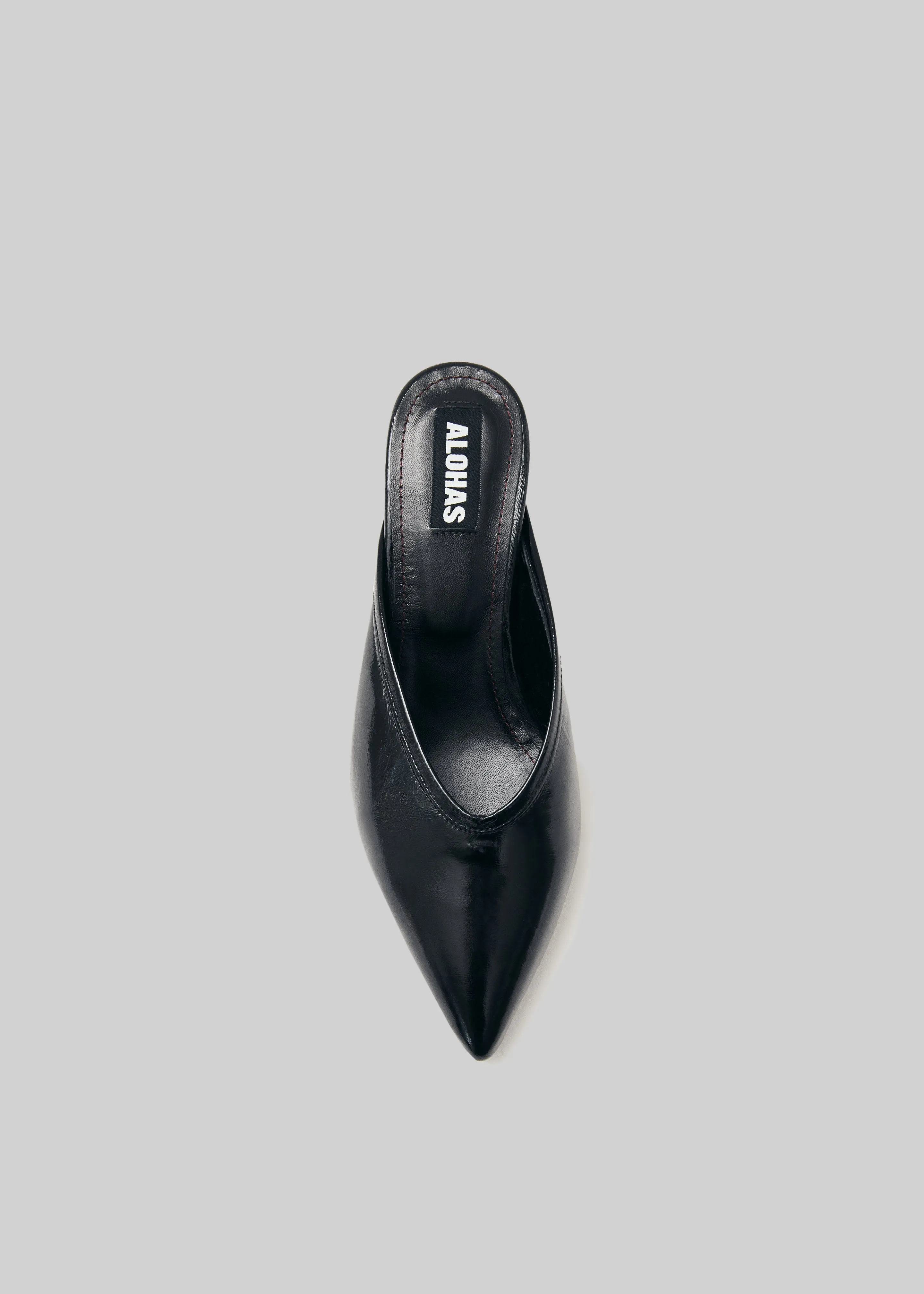 Alohas Tessa Leather Mules - Onix Black