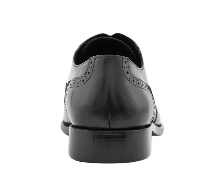 Asher Green Ag100 Black Men’s Genuine Calfskin Oxford Shoes