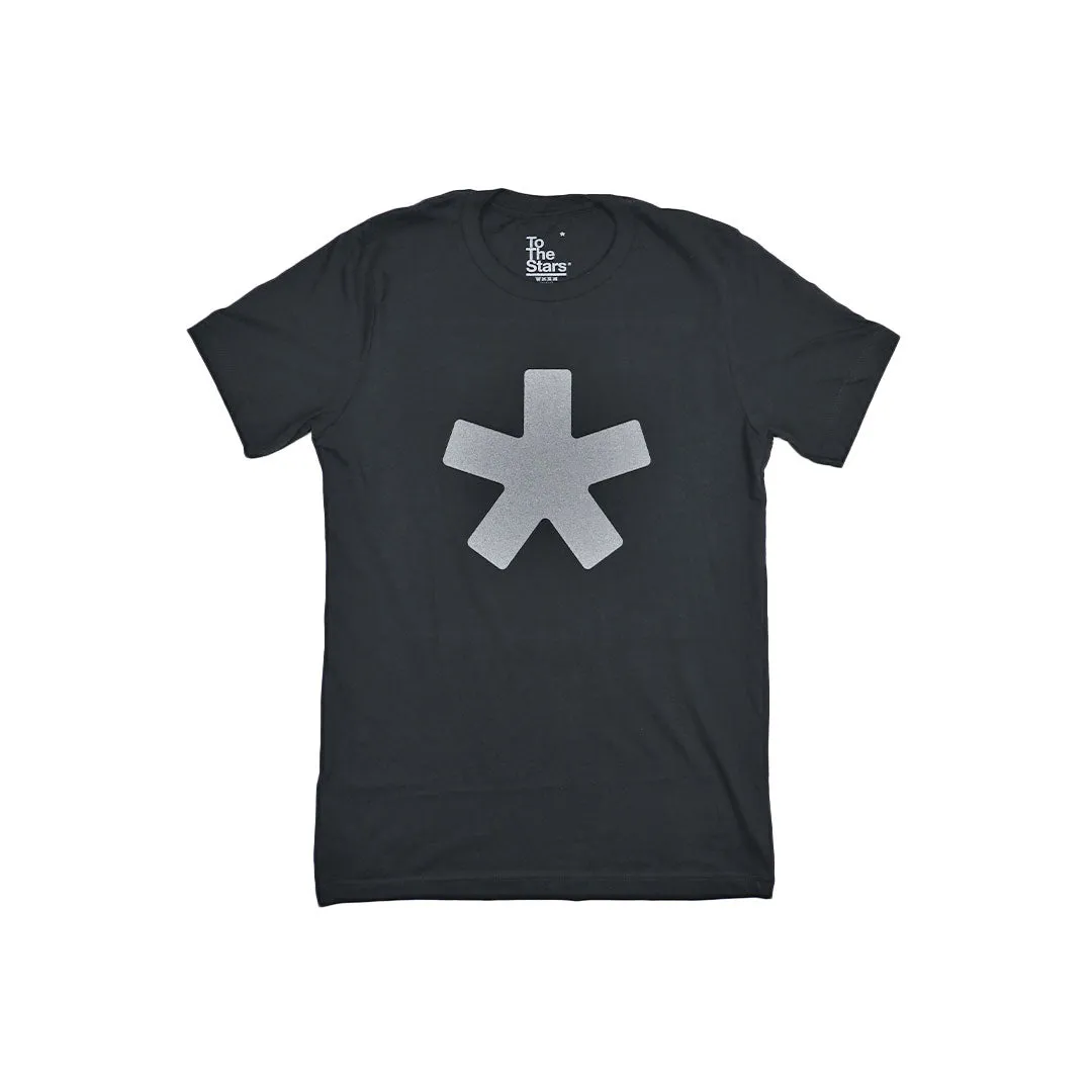 Asterisk Bold Metallic T-Shirt Black