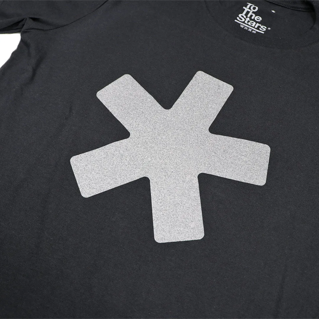 Asterisk Bold Metallic T-Shirt Black