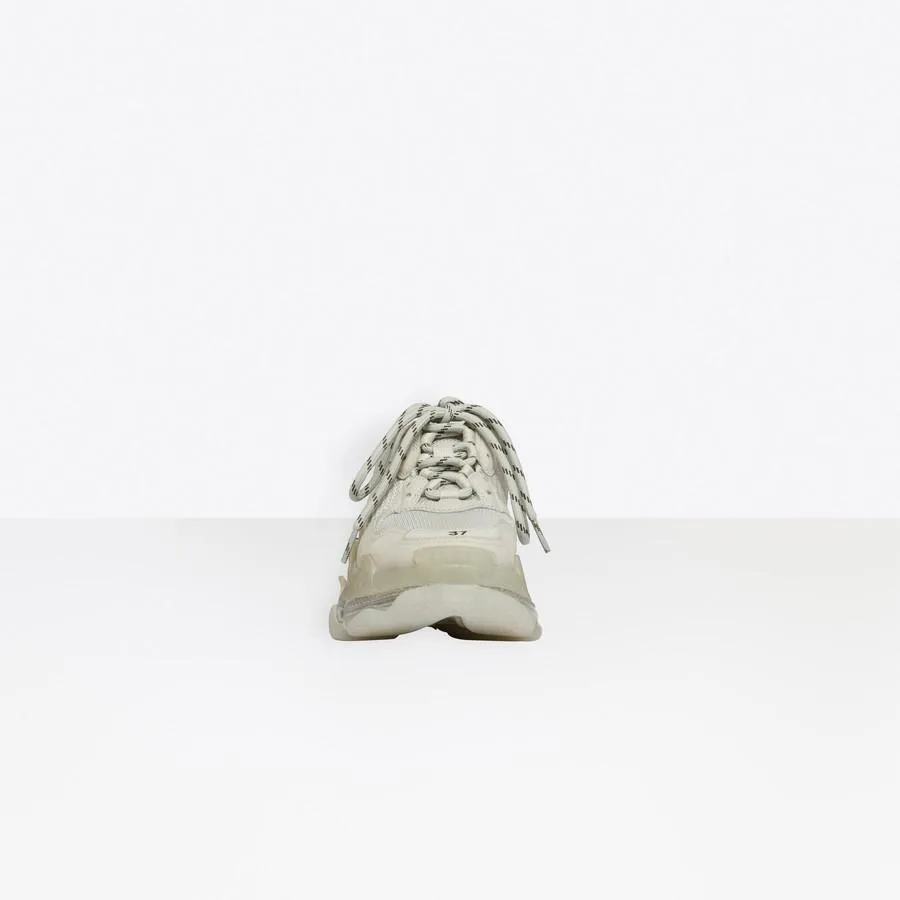 Balenciaga Women Triple S Clear Sole Trainers Gray