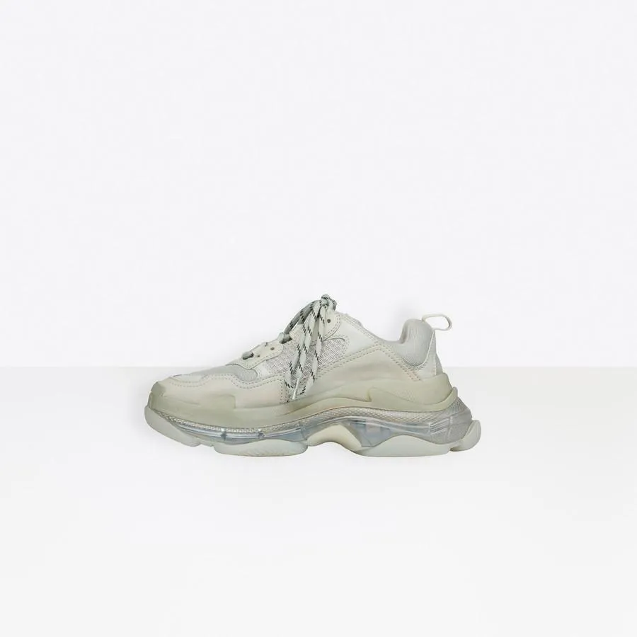 Balenciaga Women Triple S Clear Sole Trainers Gray