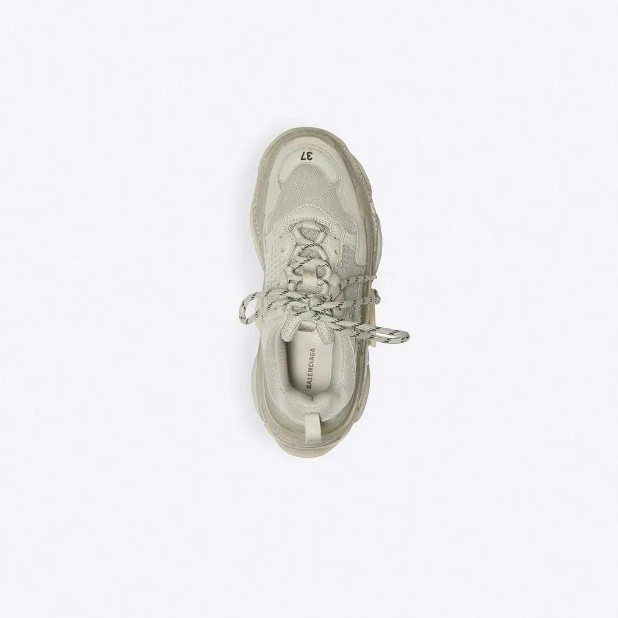 Balenciaga Women Triple S Clear Sole Trainers Gray