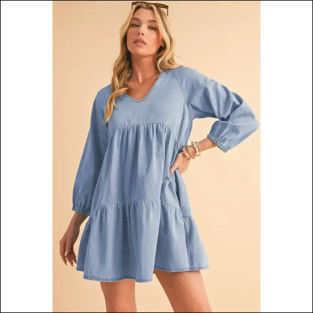 Beau Blue Puff Sleeve Mini Dress: your Fabulosity  Ticket 💙