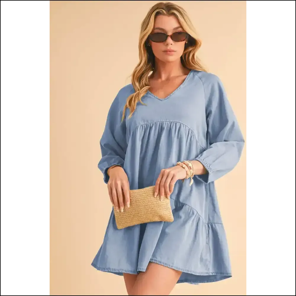 Beau Blue Puff Sleeve Mini Dress: your Fabulosity  Ticket 💙