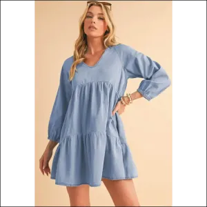 Beau Blue Puff Sleeve Mini Dress: your Fabulosity  Ticket 💙