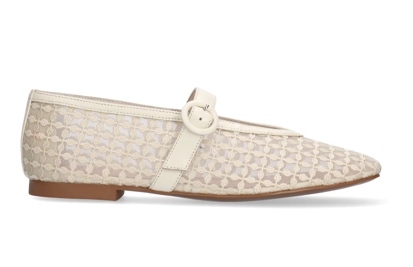 Bibi Lou Naila Mesh Off-White Ballerinas