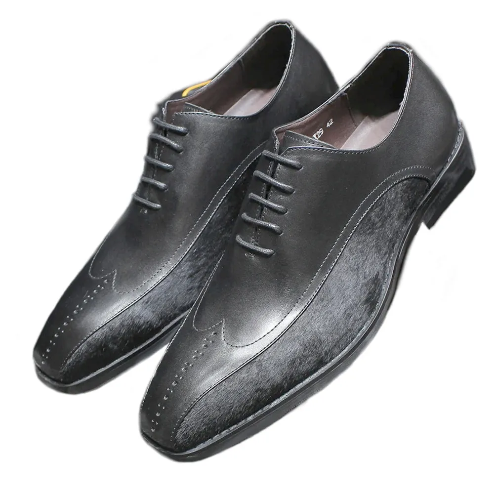 Black Leather Oxford Shoes