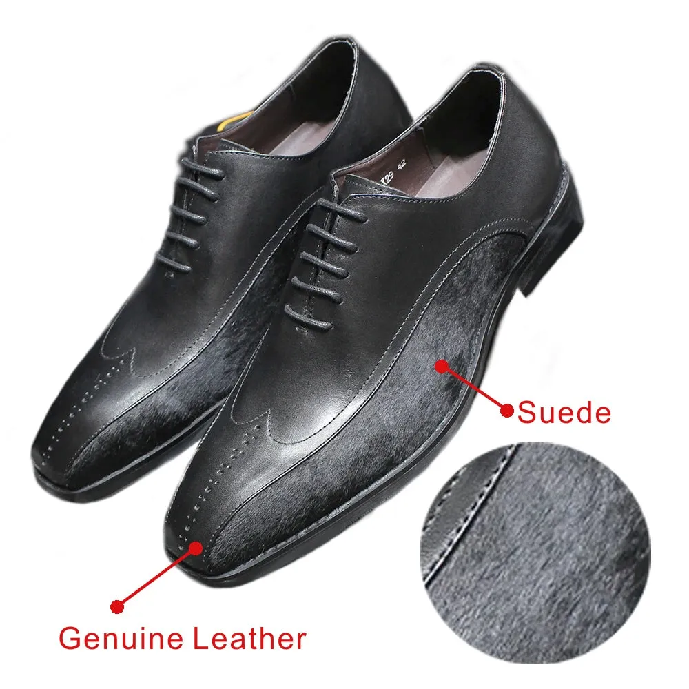 Black Leather Oxford Shoes