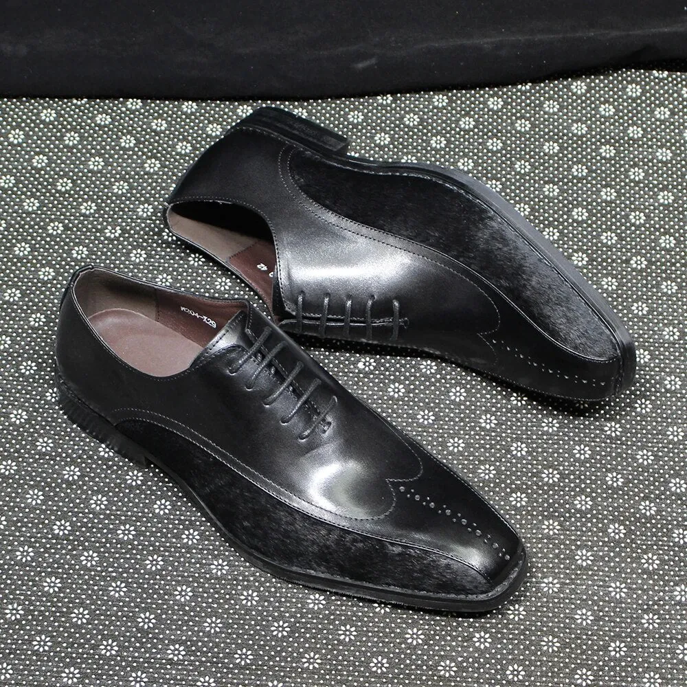 Black Leather Oxford Shoes