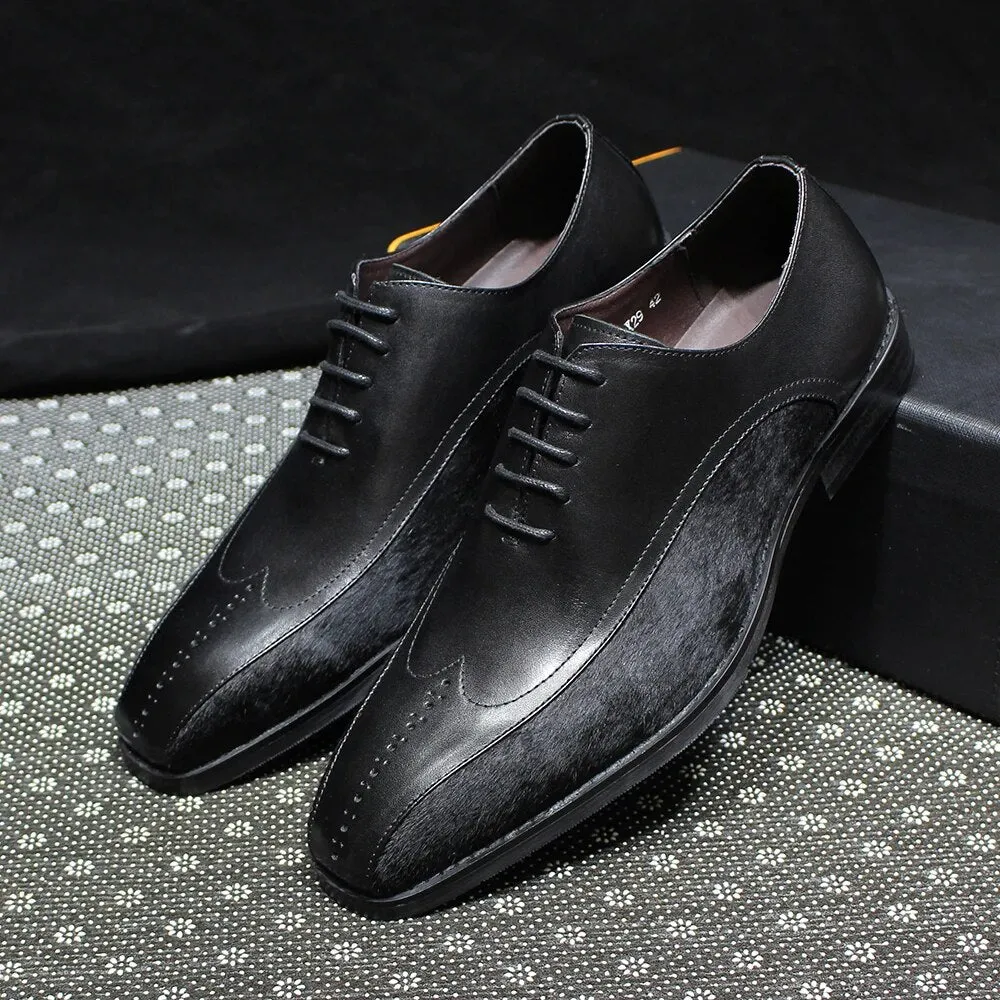 Black Leather Oxford Shoes