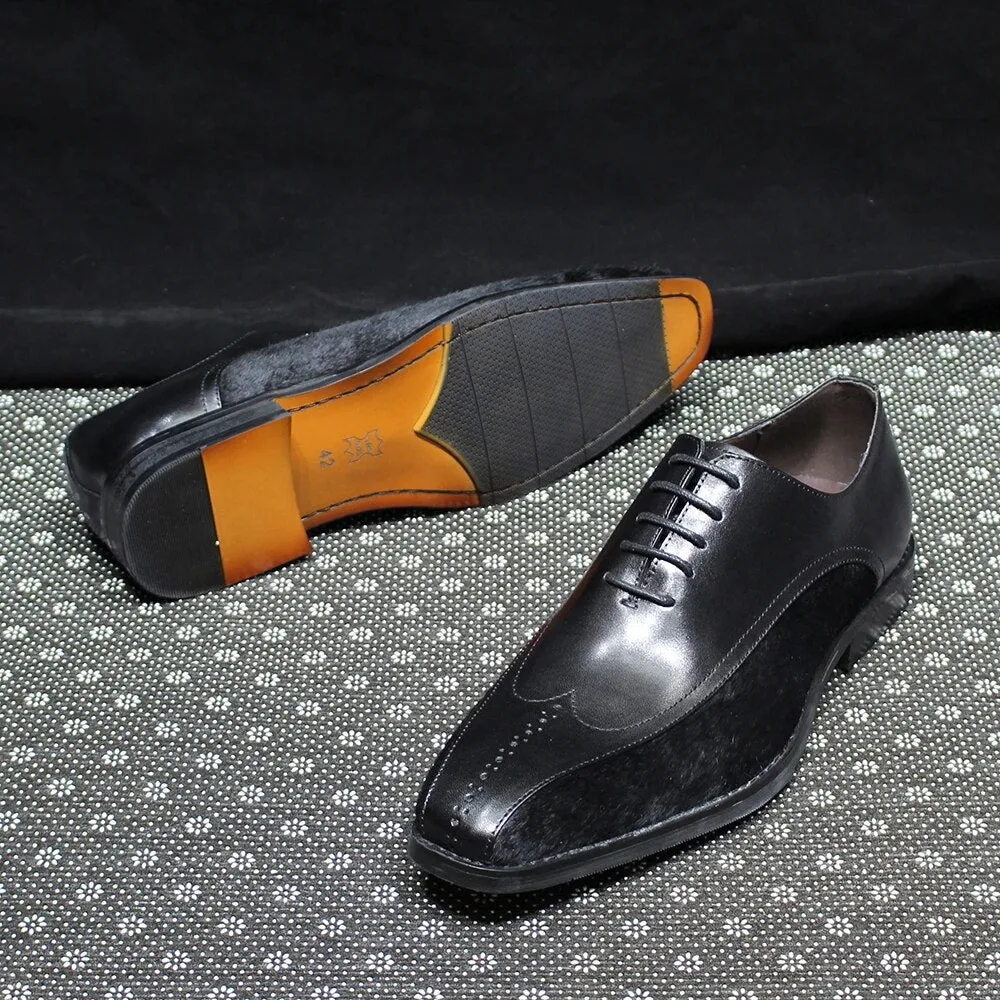 Black Leather Oxford Shoes