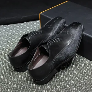 Black Leather Oxford Shoes