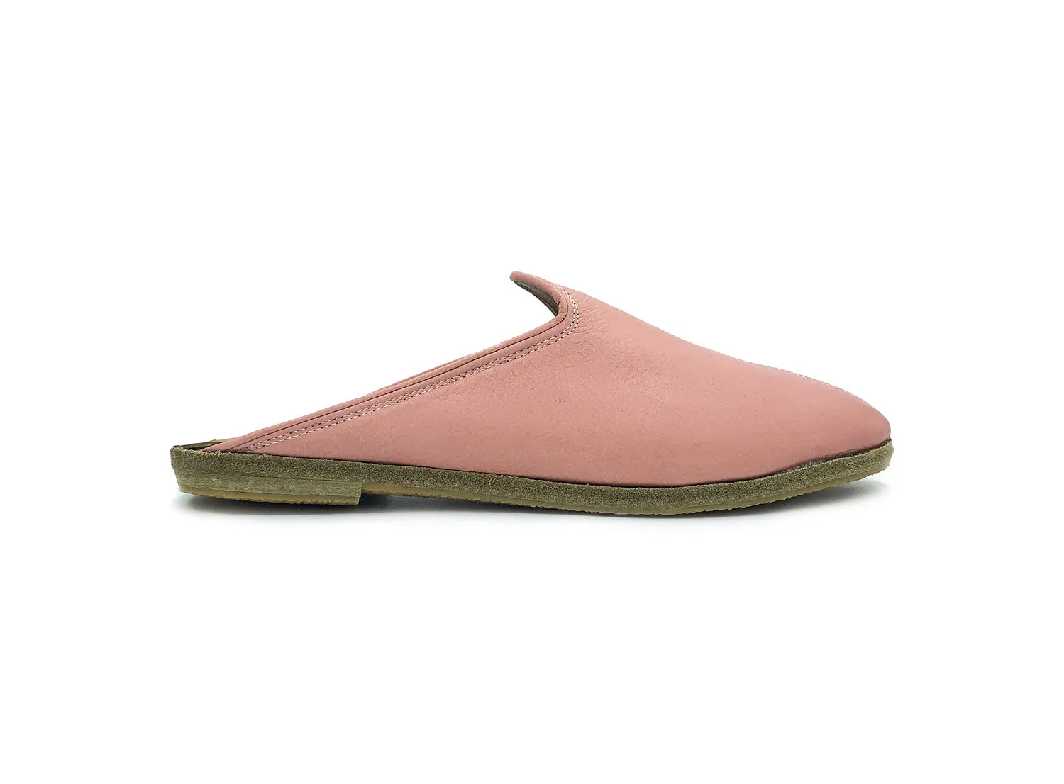 Blush Leather Mules