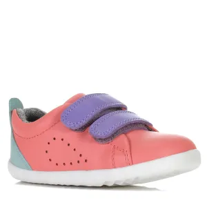 Bobux Step Up Grass Court 734208 Ocean Coral Combo