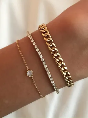 Bold 14K Gold Cuban Link Bracelet