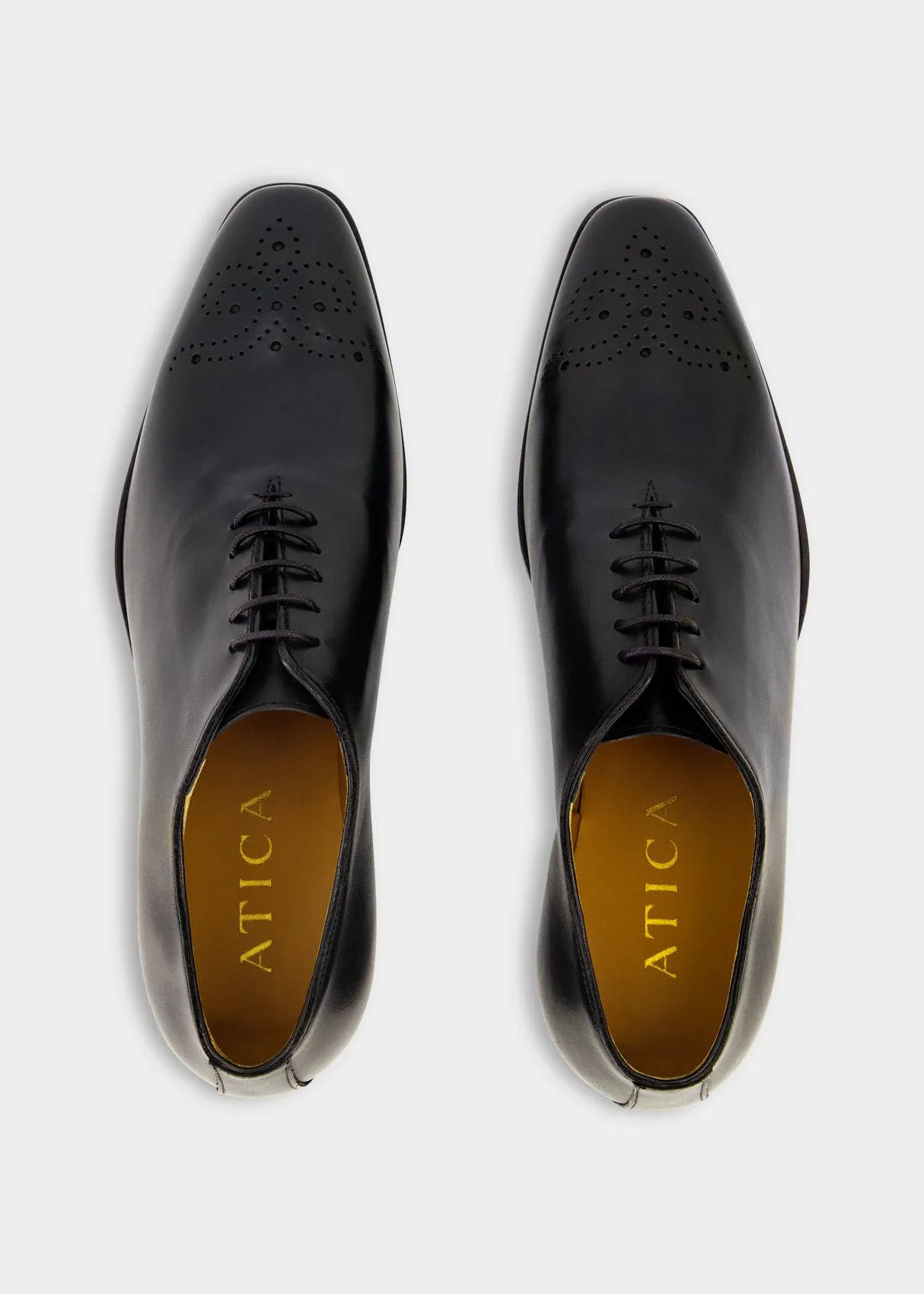 Brogue Wholecut Oxford Black from Atica Man