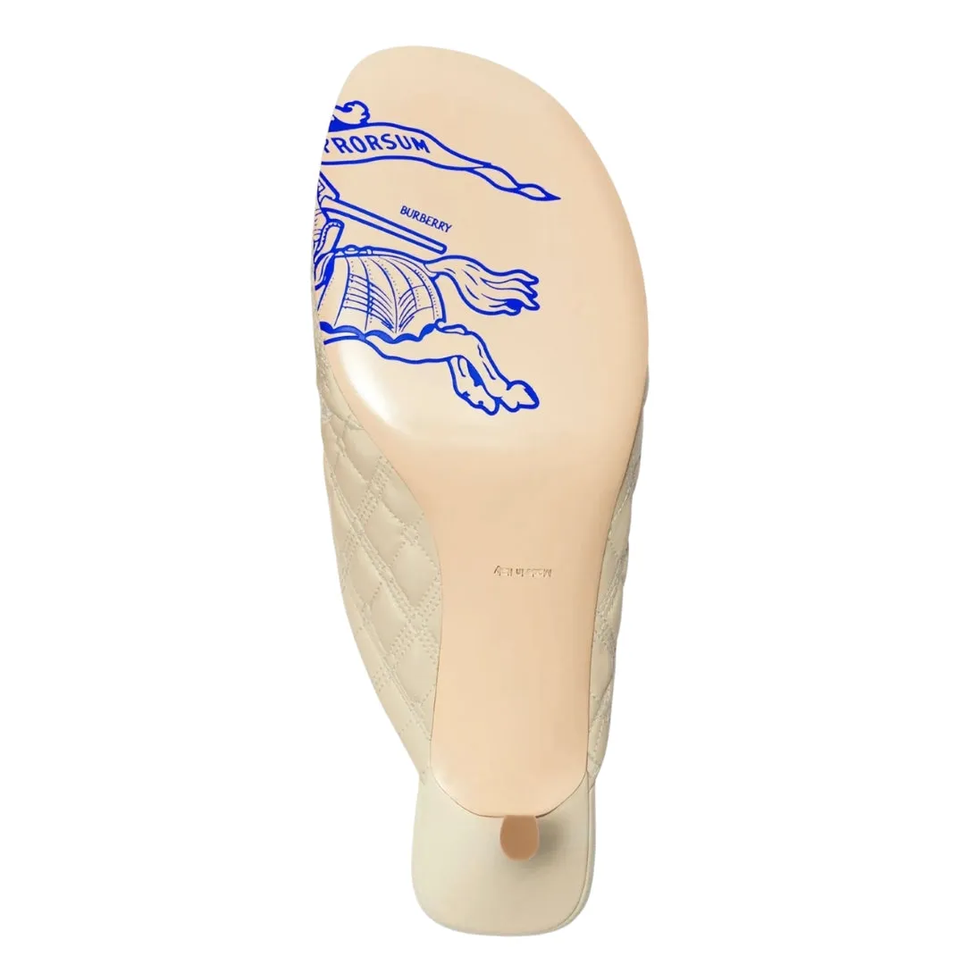 Burberry 8085640 Burberry Embroidered Quilted Mules Soap Sandal Womens