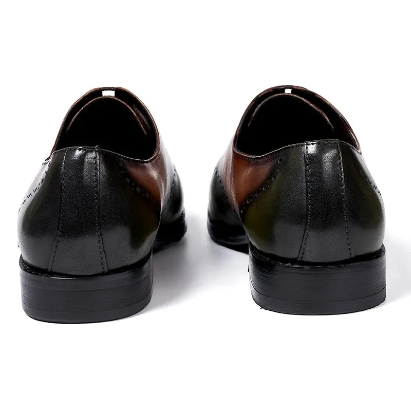 Calfskin Handmade Business Office Lace-up Mens Dress Shoes
