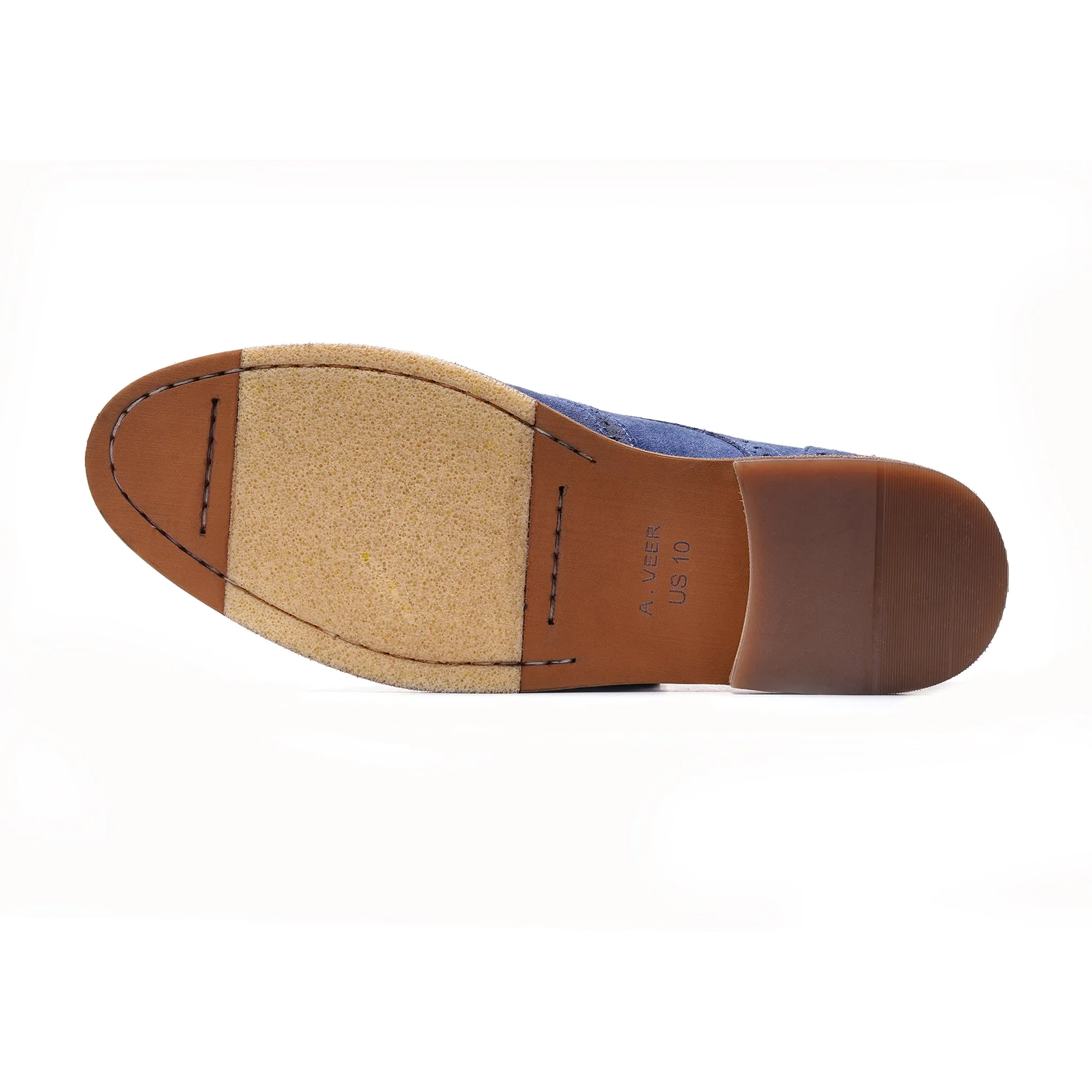 Cambridge Wingtip Lace-up // Jean Blue Suede