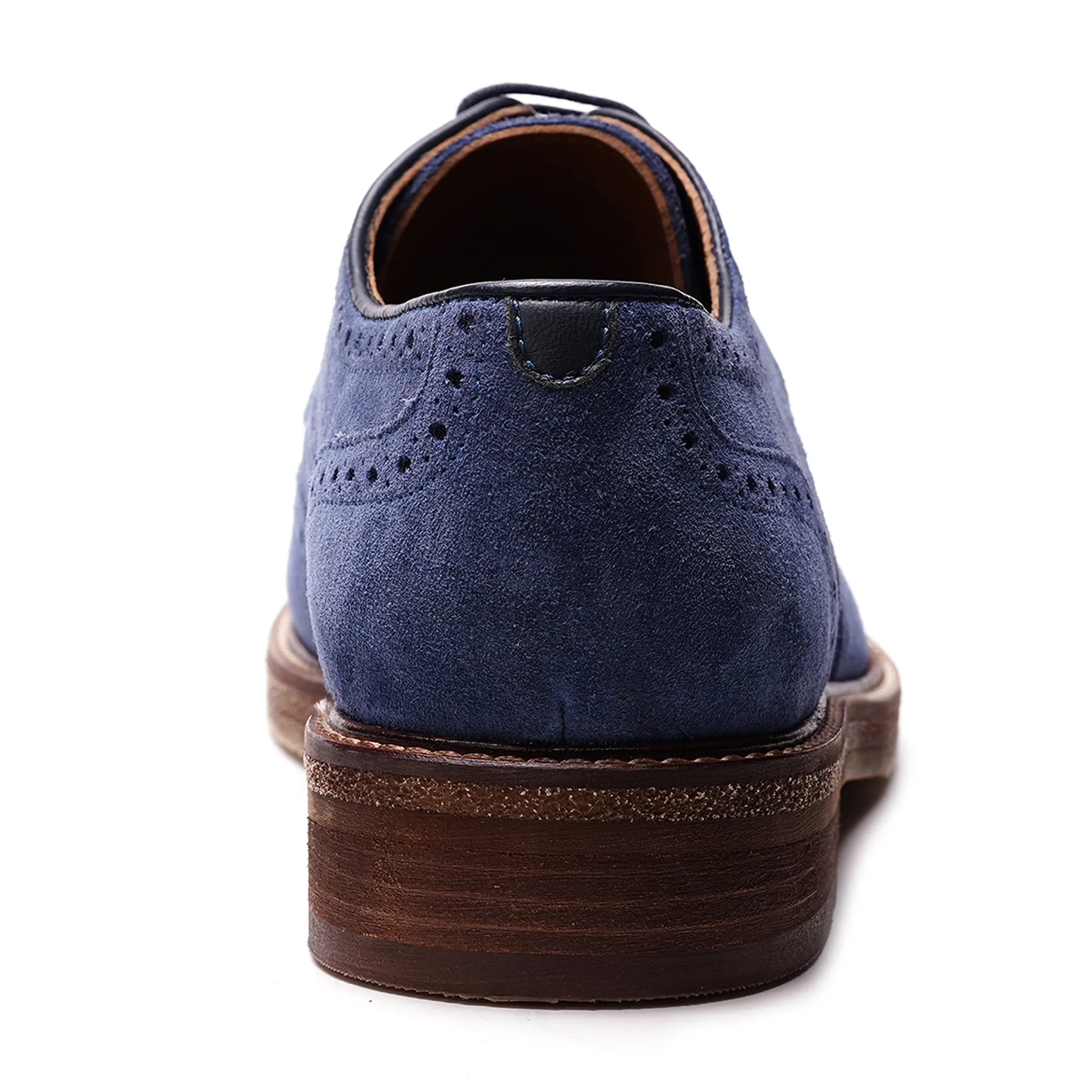 Cambridge Wingtip Lace-up // Jean Blue Suede
