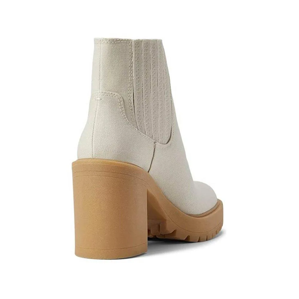Caster White Heeled Boots