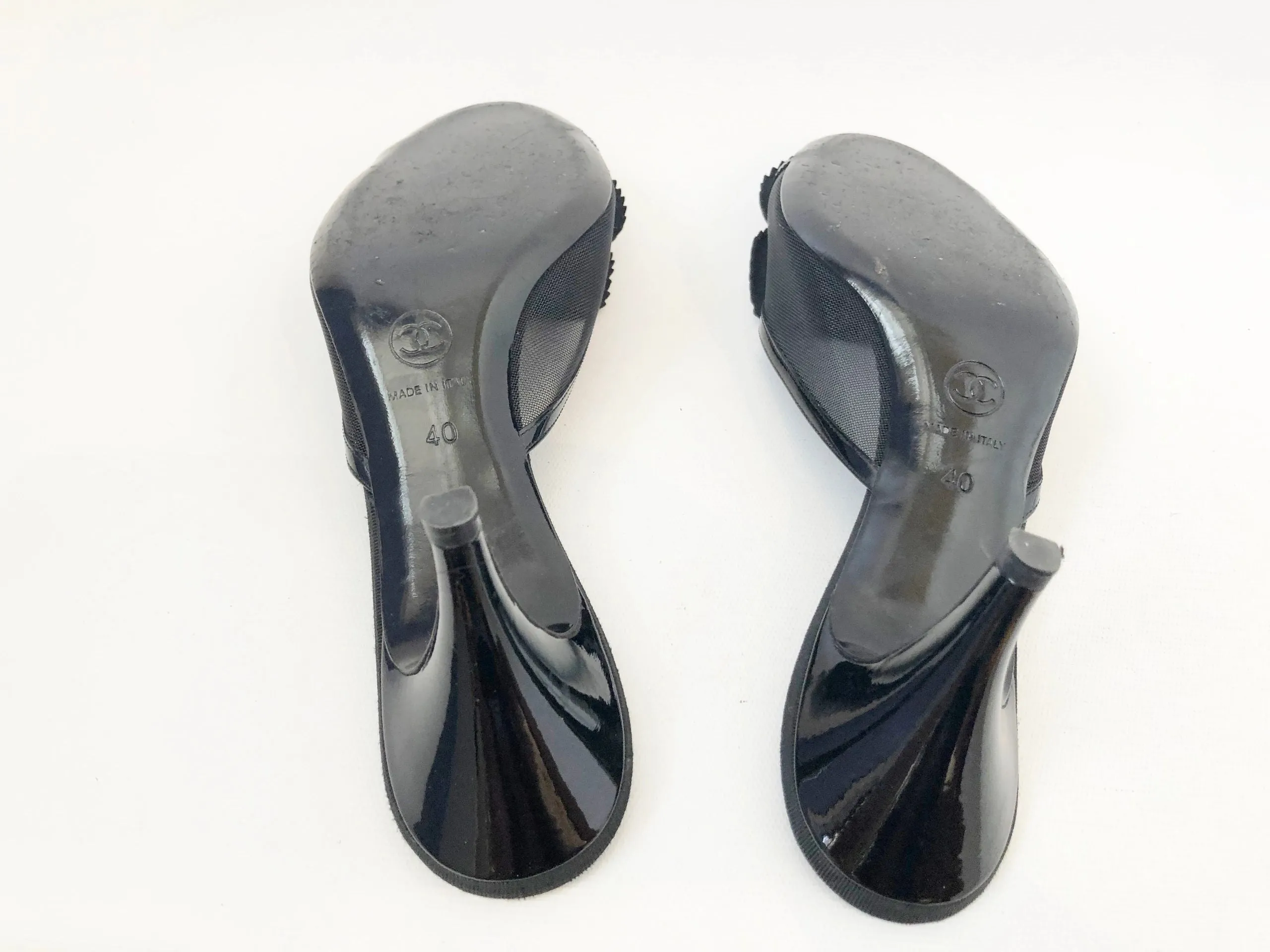 Chanel Camellia Mules Size 40 It (10 Us)
