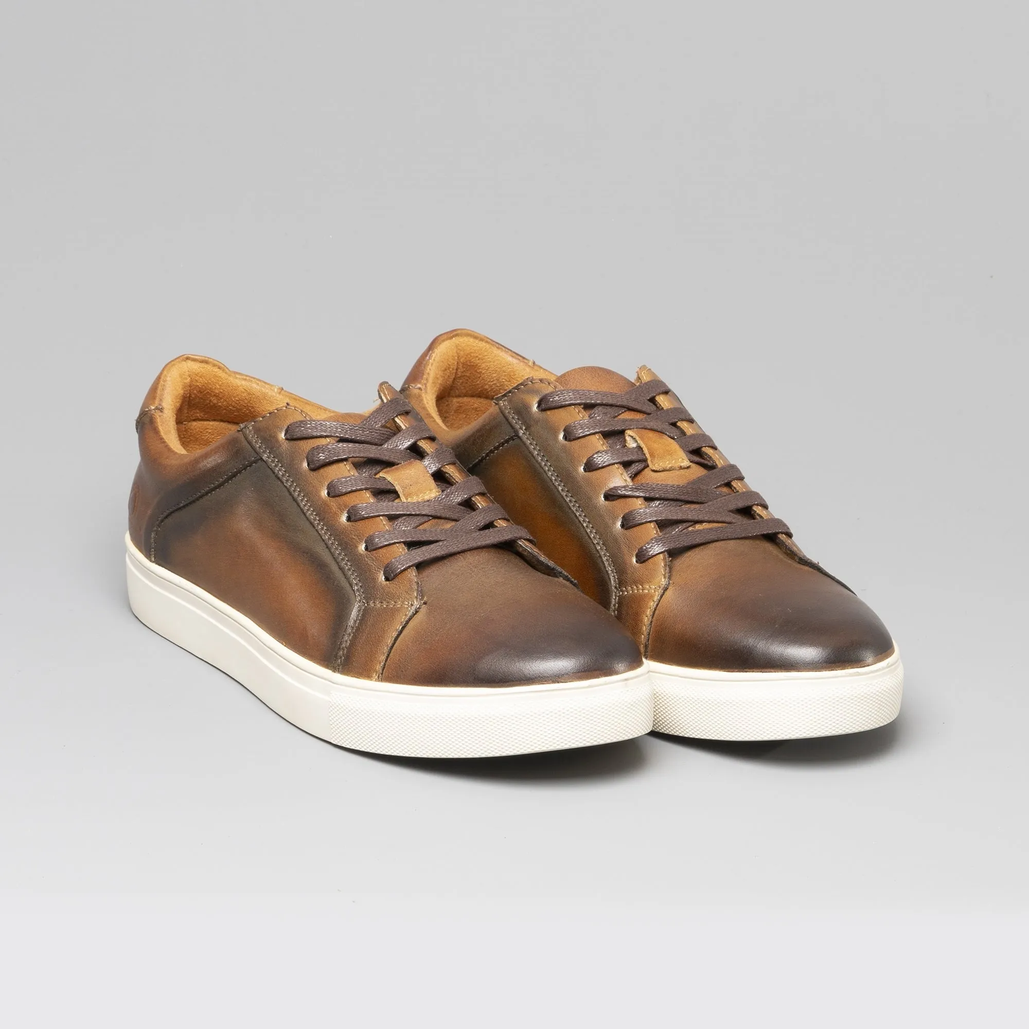 Chatham JETTY Mens Leather Casual Trainers Brown