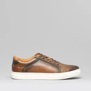 Chatham JETTY Mens Leather Casual Trainers Brown