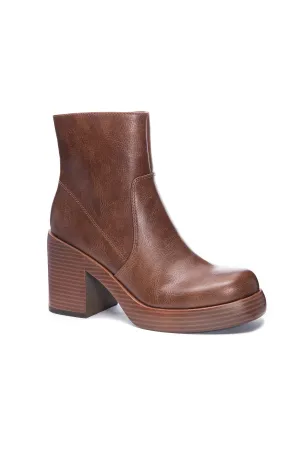 Chinese Laundry Groovy Brown Heeled Ankle Boots - FINAL SALE