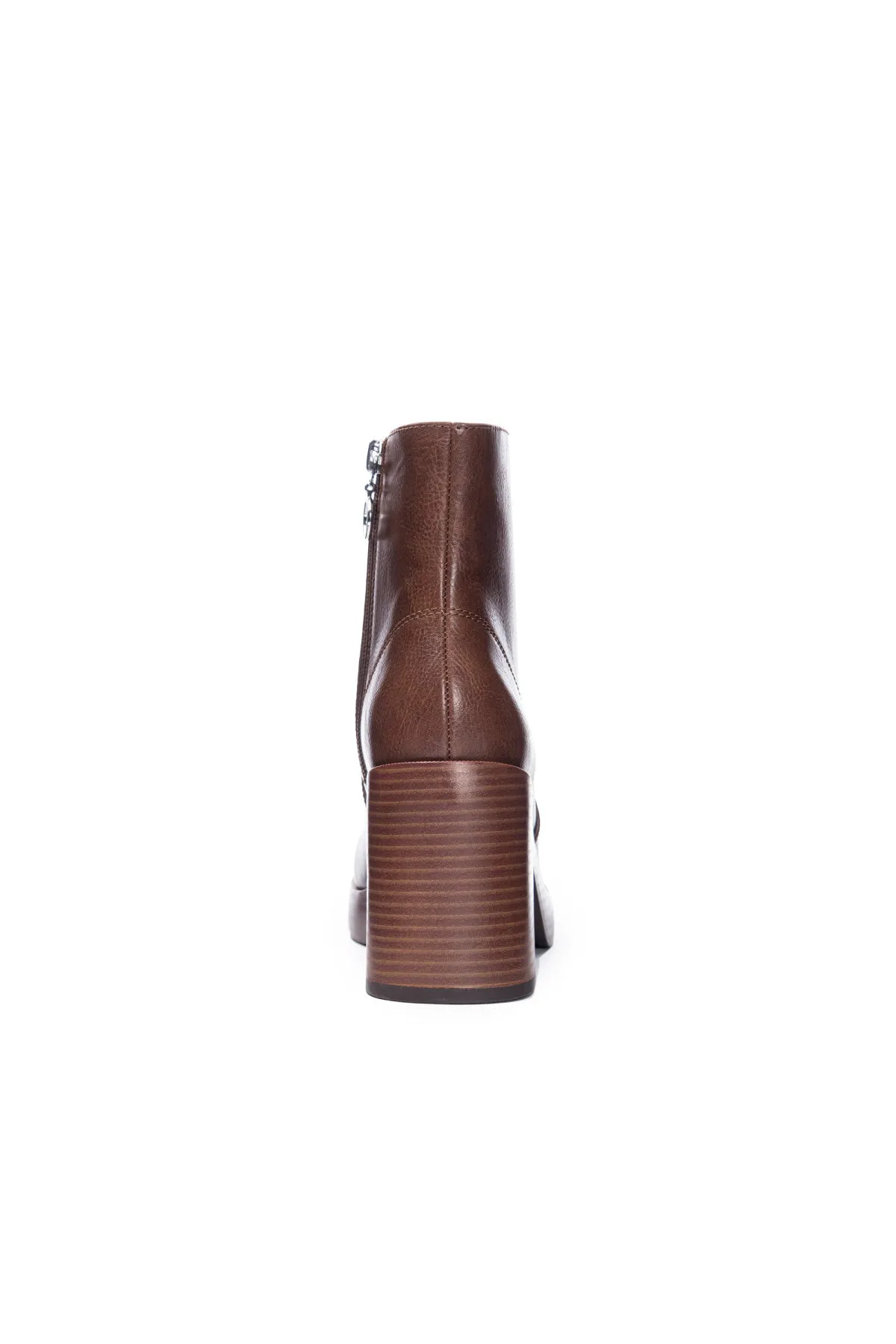 Chinese Laundry Groovy Brown Heeled Ankle Boots - FINAL SALE