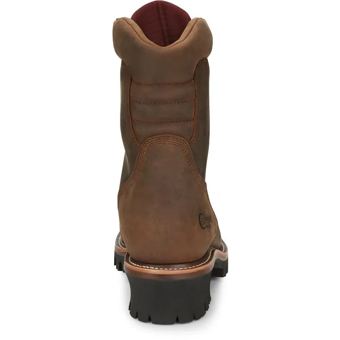 Chippewa Men's 9" Steel Toe Waterproof Ins Logger Work Boot - Brown - 59405