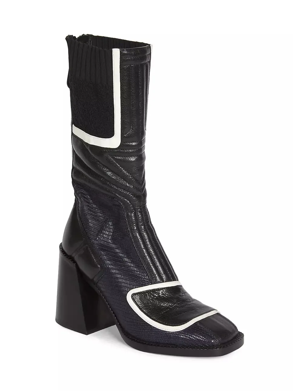 CHLOÉ BELL TEJUS-PRINT LEATHER BOOTS