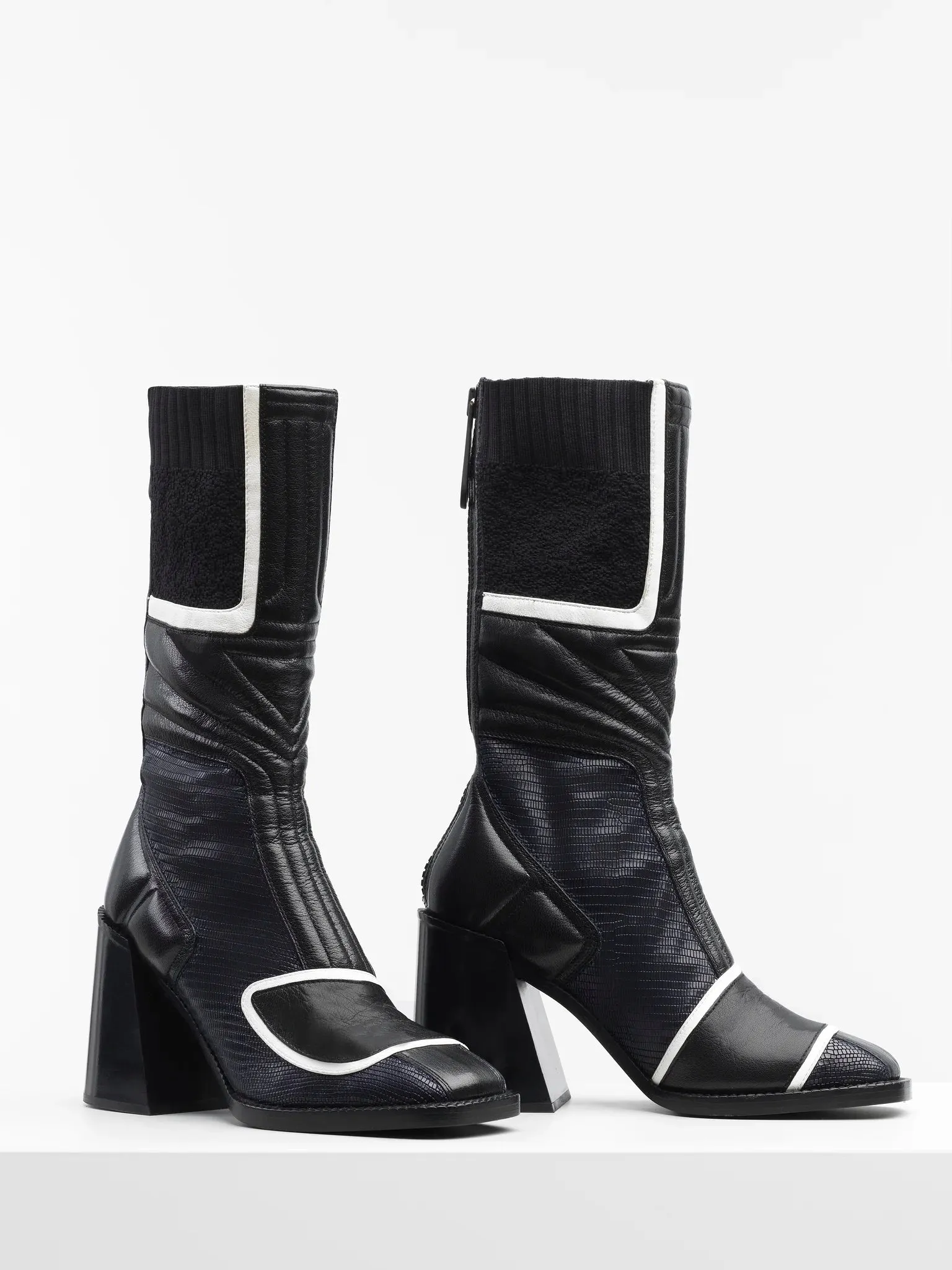 CHLOÉ BELL TEJUS-PRINT LEATHER BOOTS